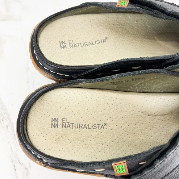 El Naturalista Black Yggdrasil Embroidered Clog Sz 39 (8.5) - Picture 11 of 15